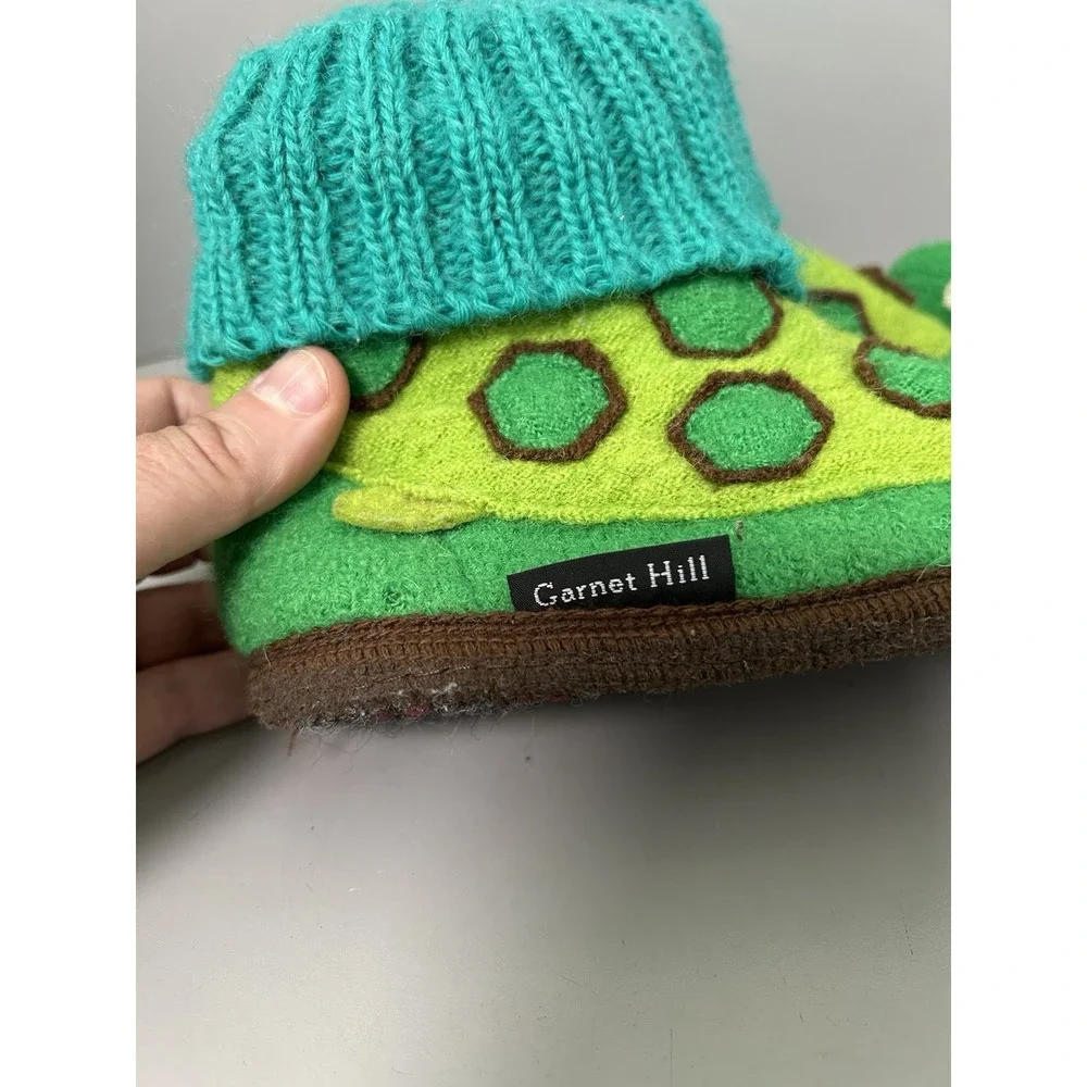 Garnet Hill Kids' Child Wool Turtle Slipper Boots by Haflinger Size 13